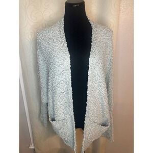 HAYDEN‎ LOS ANGELES Cozy Textured Open Front Cardigan Sweater Gray S/M